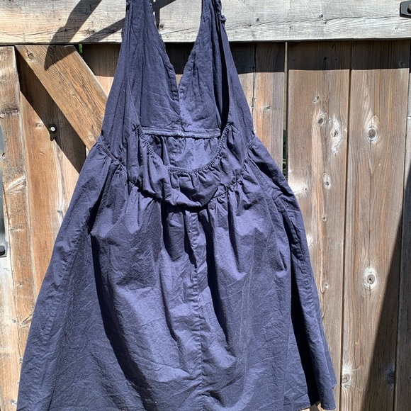 Navy Blue Halter Sundress - Picture 4 of 5